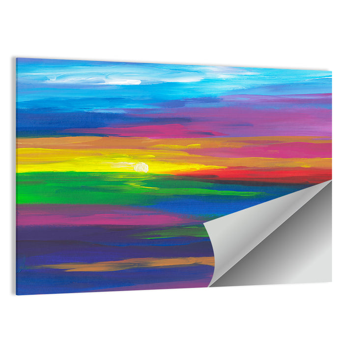Colorful Abstract Sunset Wall Art as a poster print