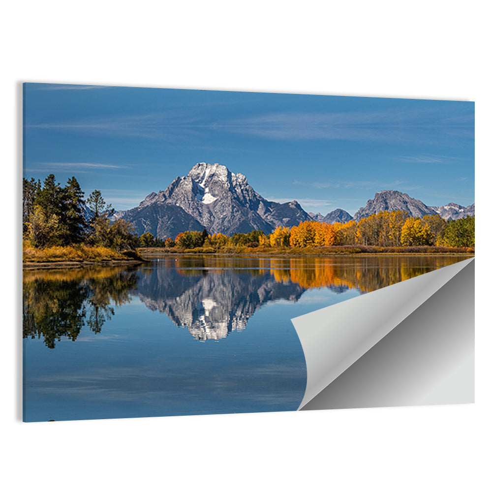 Mount Moran And Snake River Ox Bow Bend Wyoming Wall Art