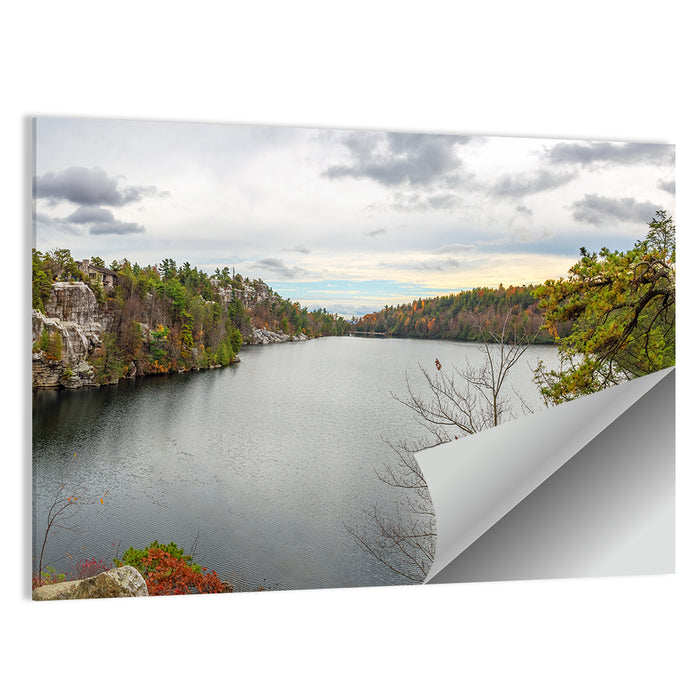 Lake Minnewaska Cliffs Wall Art as a poster print