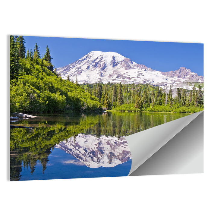 Mount Rainier at Bench Lake Wall Art as a poster print