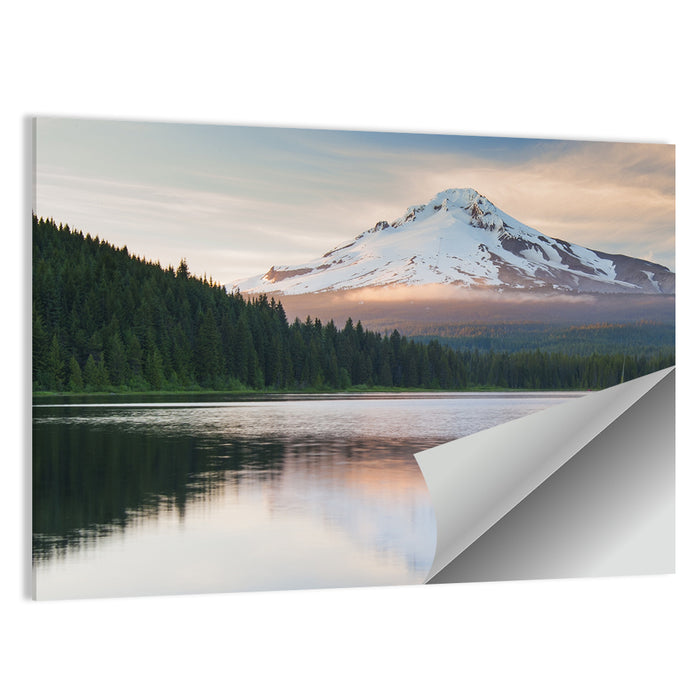 Mount Hood Over Trillium Lake Wall Art as a poster print