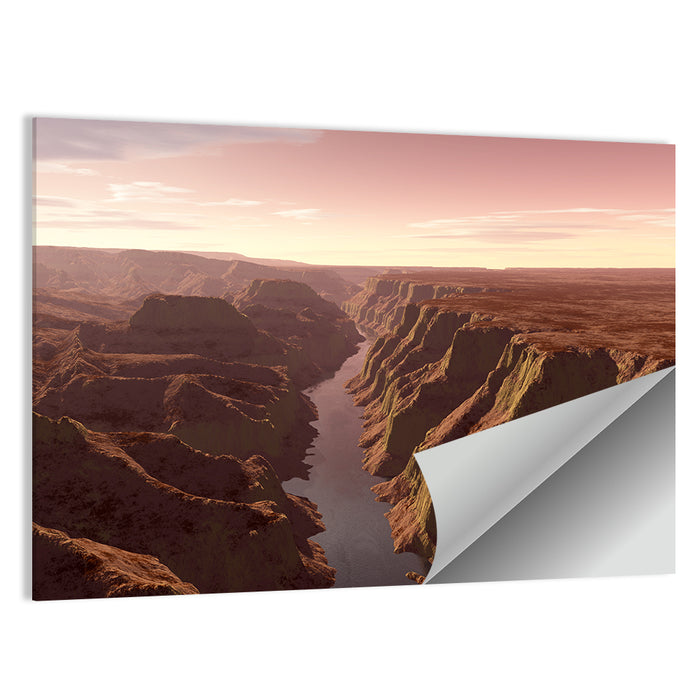 Death Canyon Aerial View Wall Art as a poster print