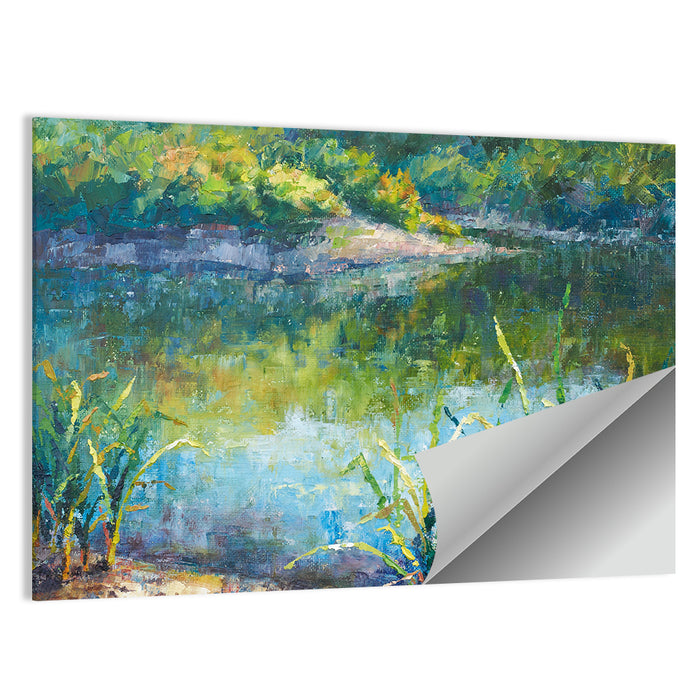 Calm Autumn Lake Wall Art as a poster print