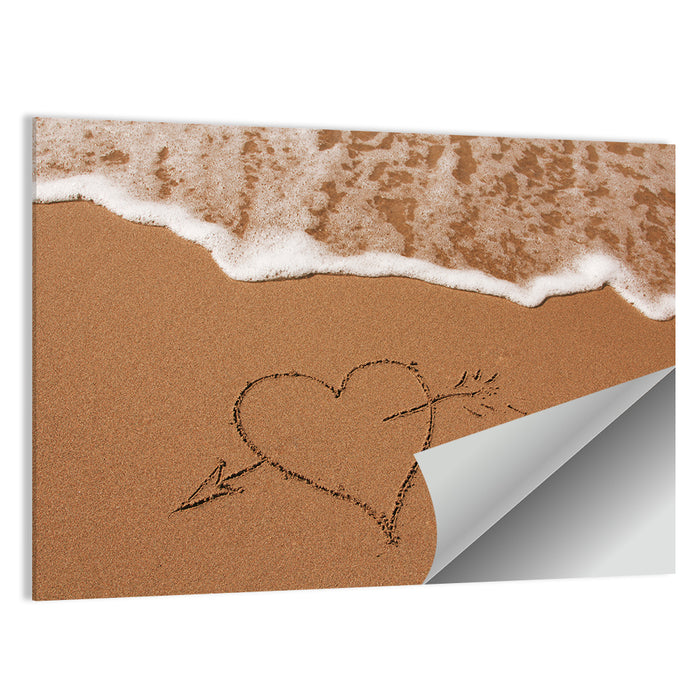 Heart in the Sand Wall Art as a poster print