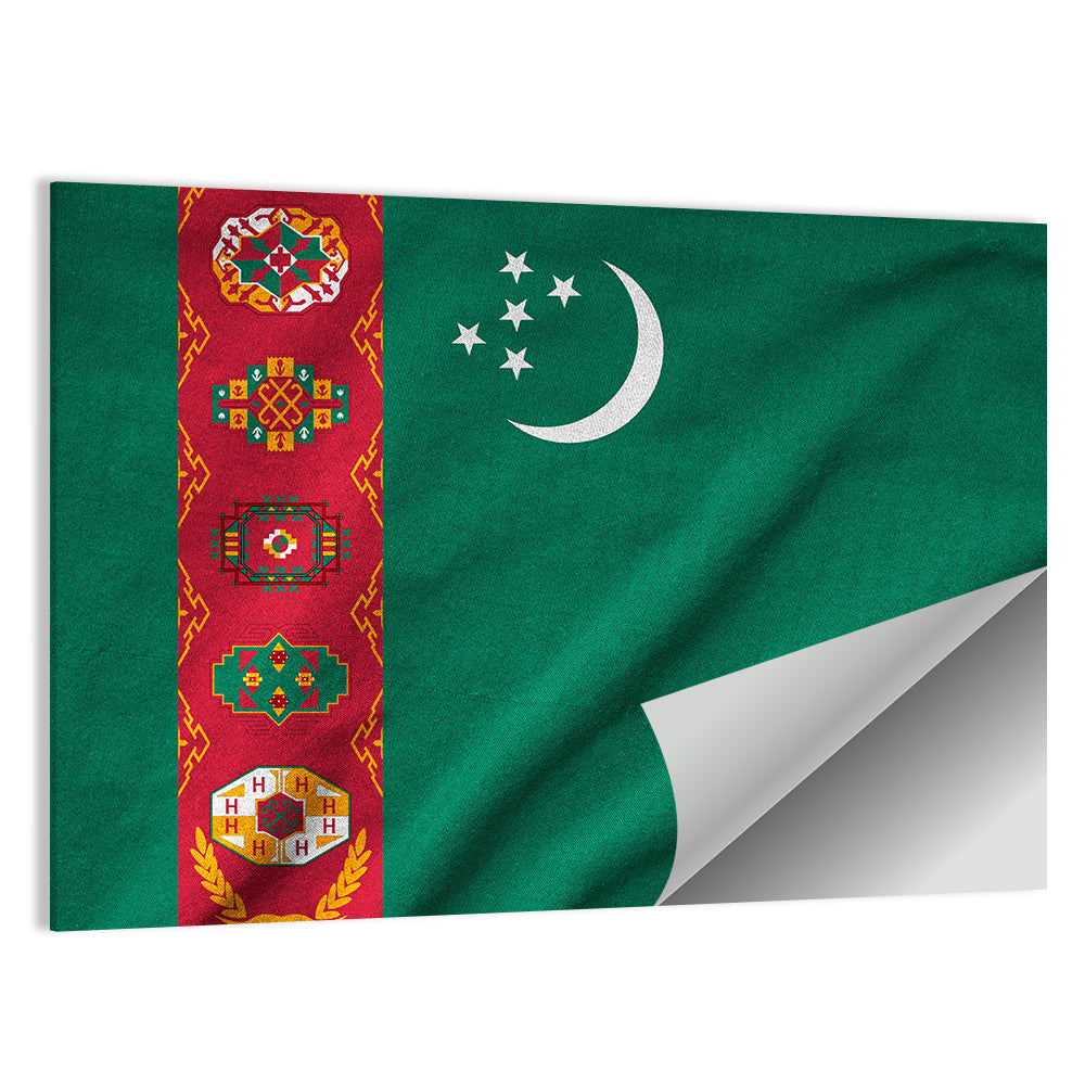 Turkmenistan National Flag Wall Art
