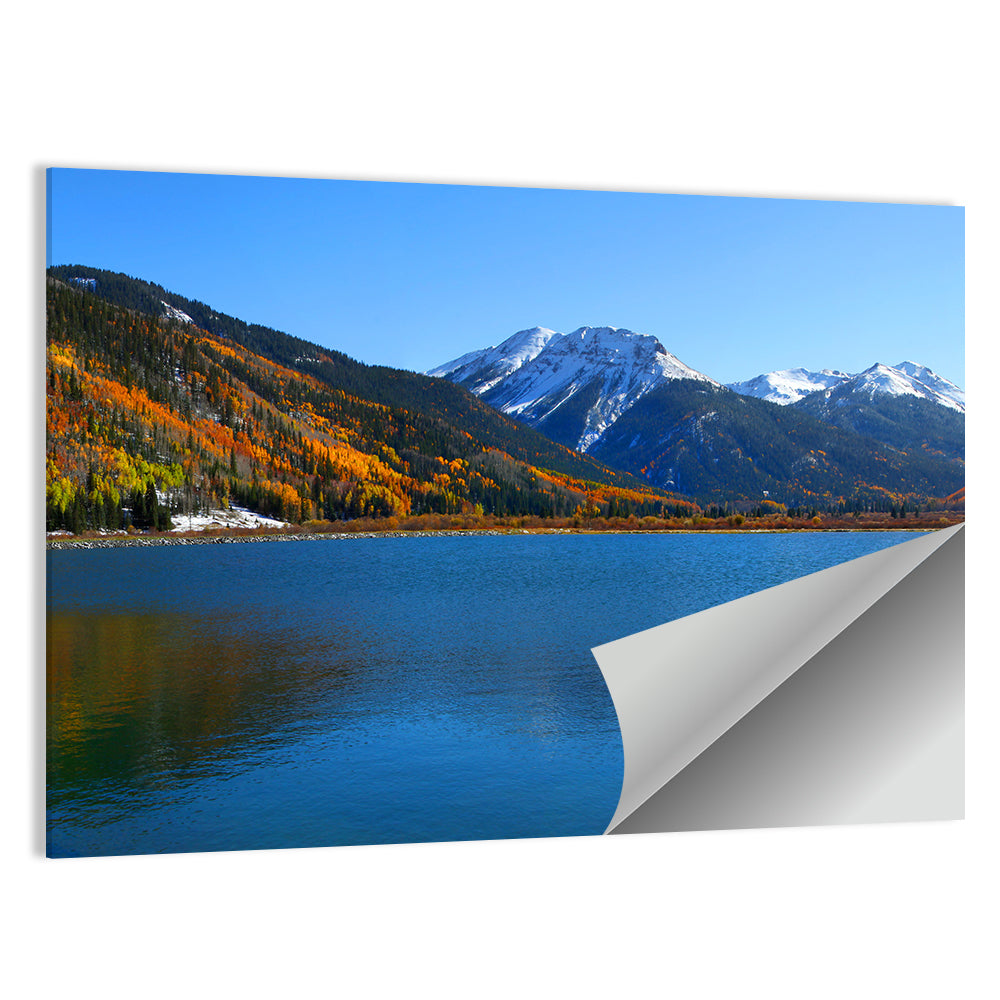 Crystal Lake Colorado Autumn Reflection Wall Art