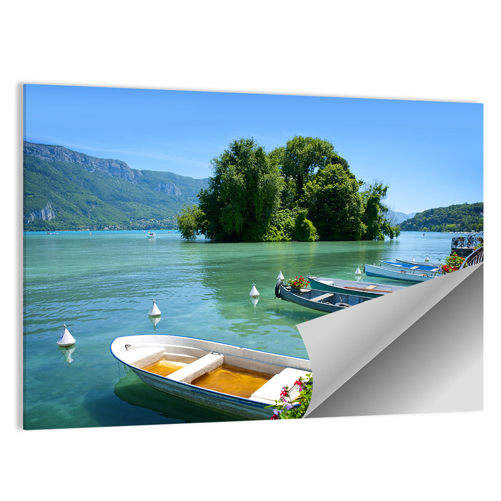 Lake Annecy Sunny Shoreline Wall Art