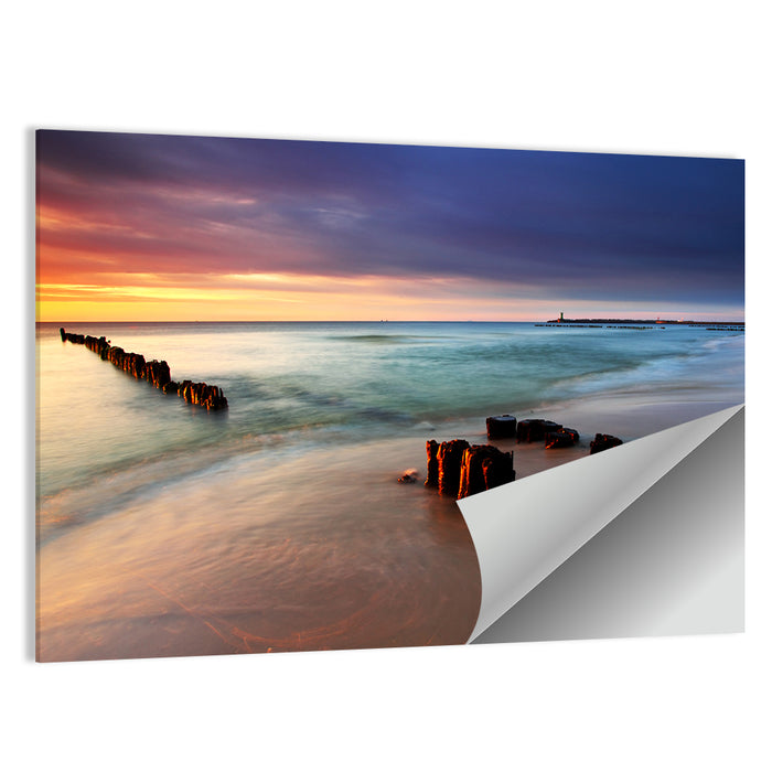 Poland Beach Sunrise Wall Art as a poster print