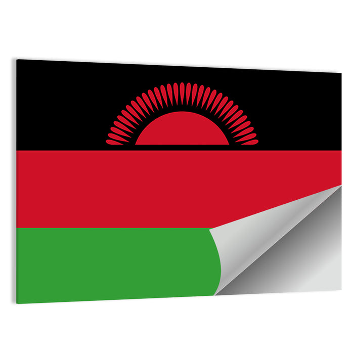 Malawi National Flag Wall Art as a poster print