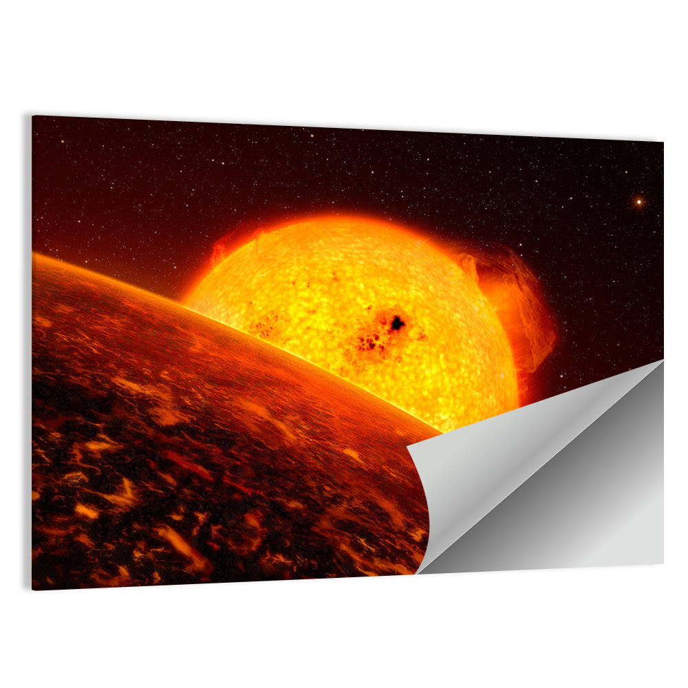 Red Sun From Space Wall Art