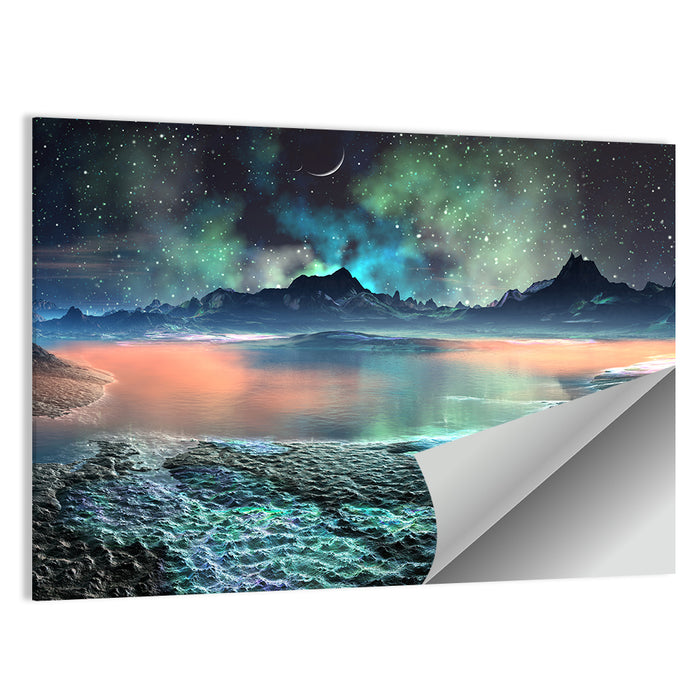 Alien Lake Nightscape Wall Art as a poster print