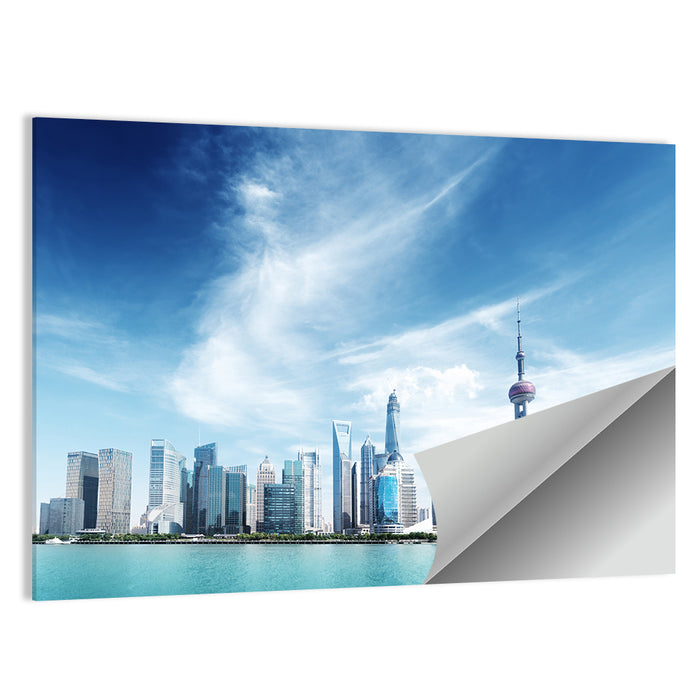 Shanghai Skyline with Oriental Pearl Tower Wall Art as a poster print