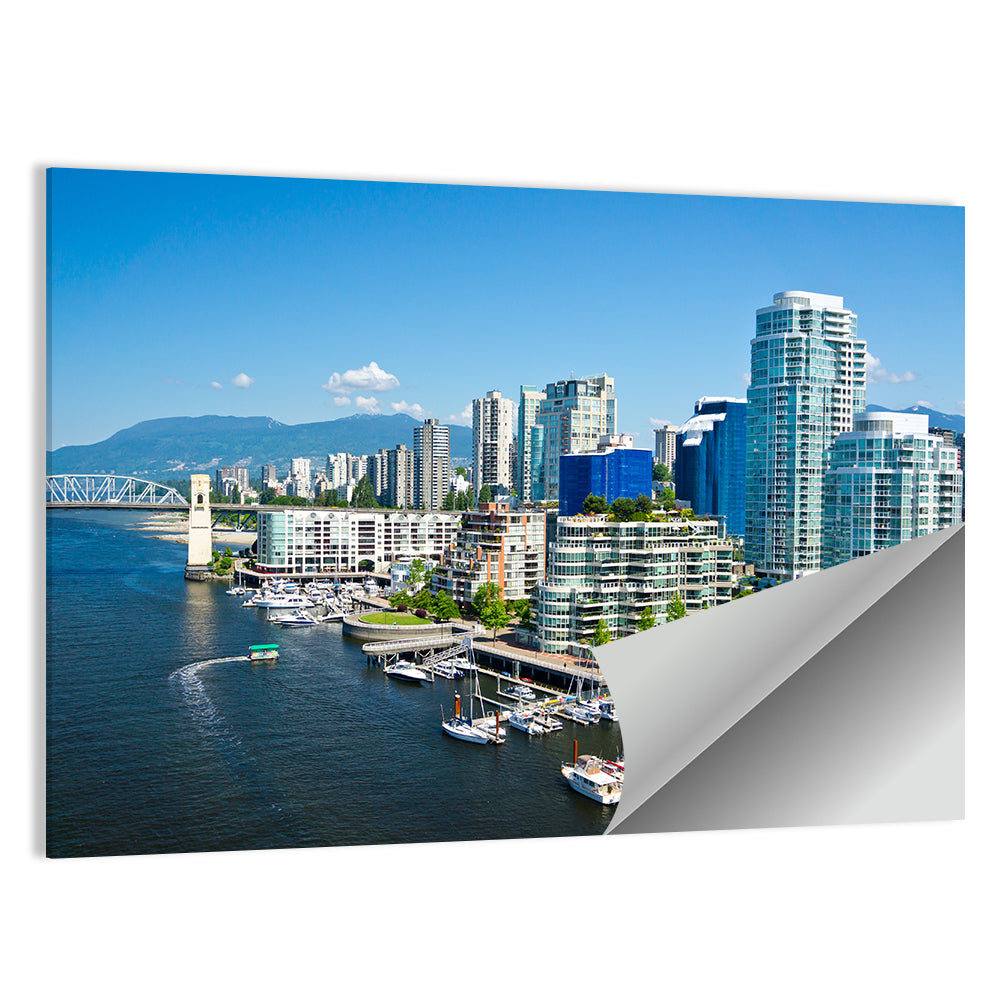 Vancouver Skyline with Burrard Bridge Wall Art
