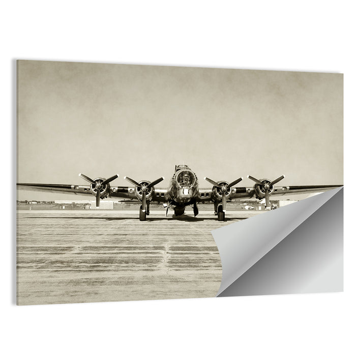 B-17 Bomber Front View Wall Art as a poster print