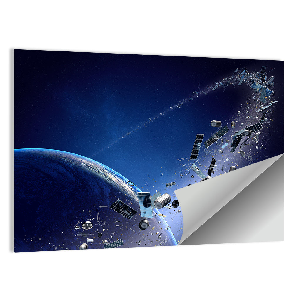 Orbital Debris Around Earth Wall Art