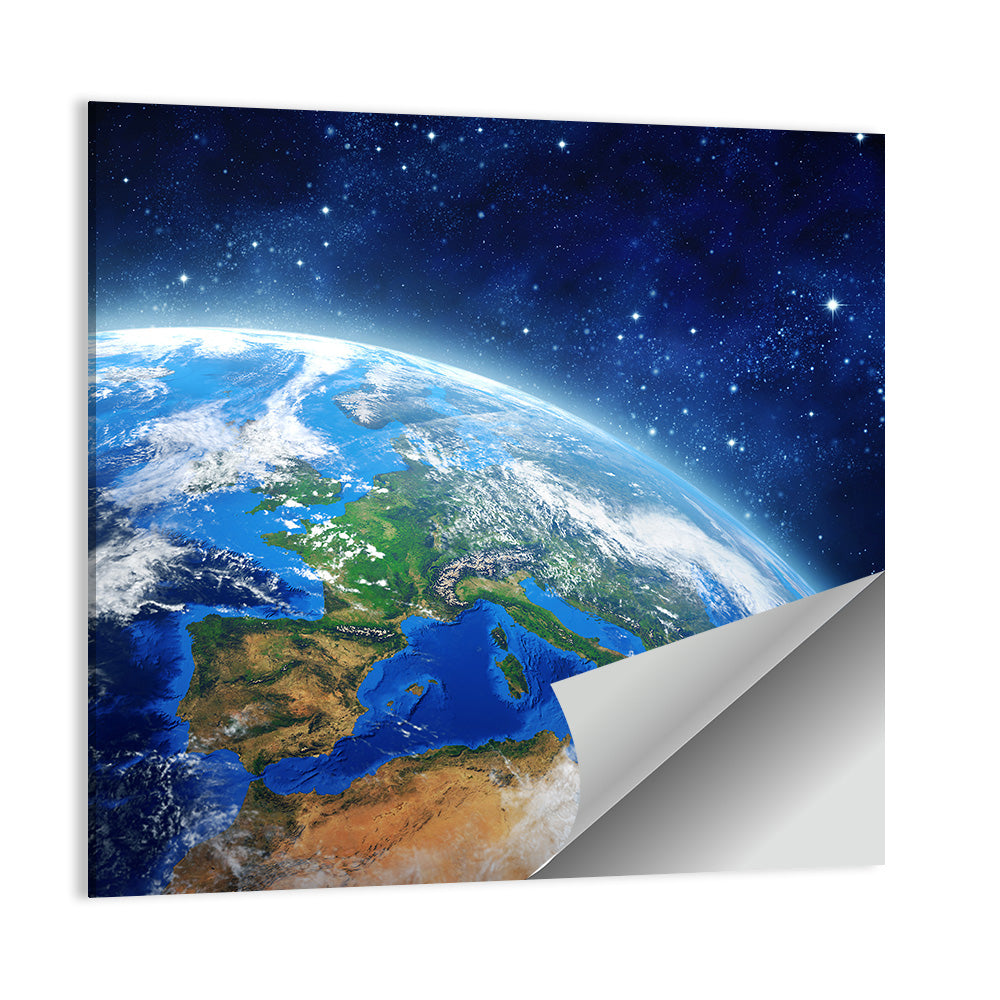 Planet Earth In Outer Space Wall Art