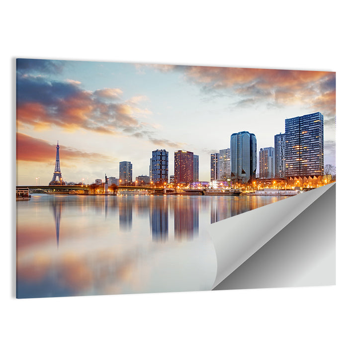 Paris Skyline with Eiffel Tower Wall Art as a poster print