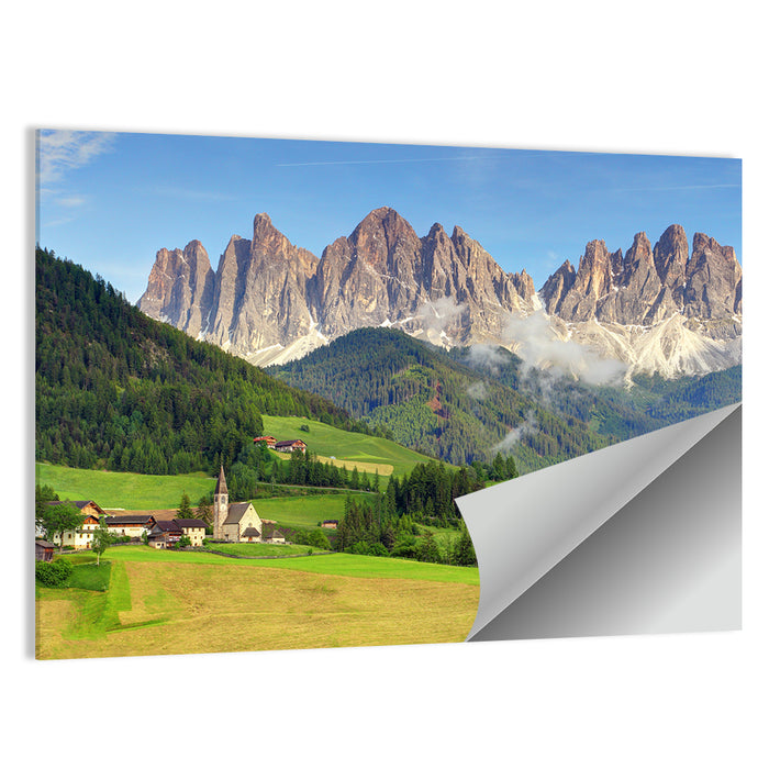 St. Magdalena Church Val Di Funes Wall Art as a poster print