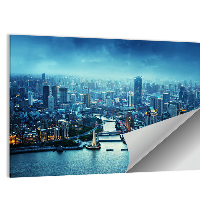 Shanghai at Sunset Wall Art as a poster print