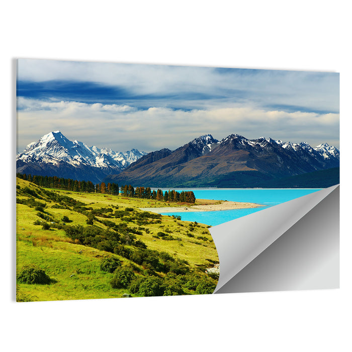 Mount Cook Over Lake Pukaki Wall Art as a poster print