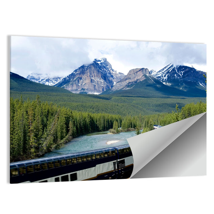 Glass Roof Train in Canadian Rockies Wall Art as a poster print
