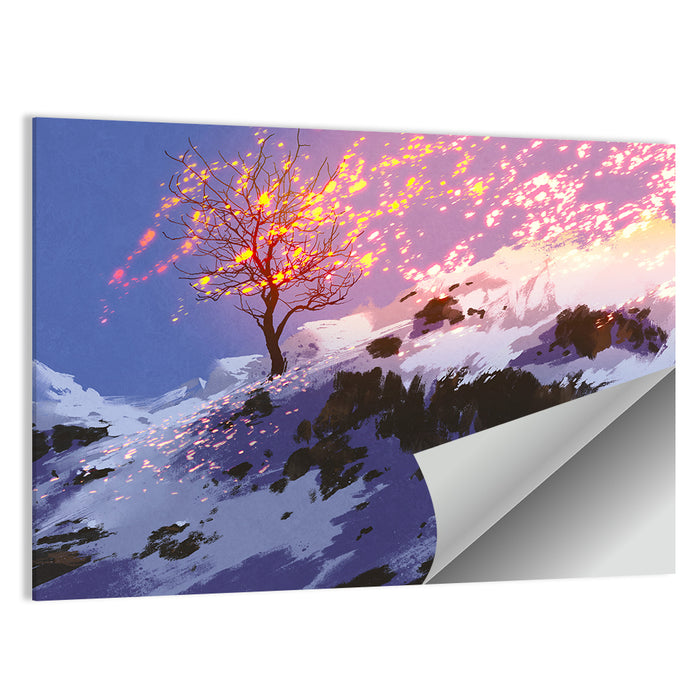 Bare Tree in Winter Wall Art as a poster print