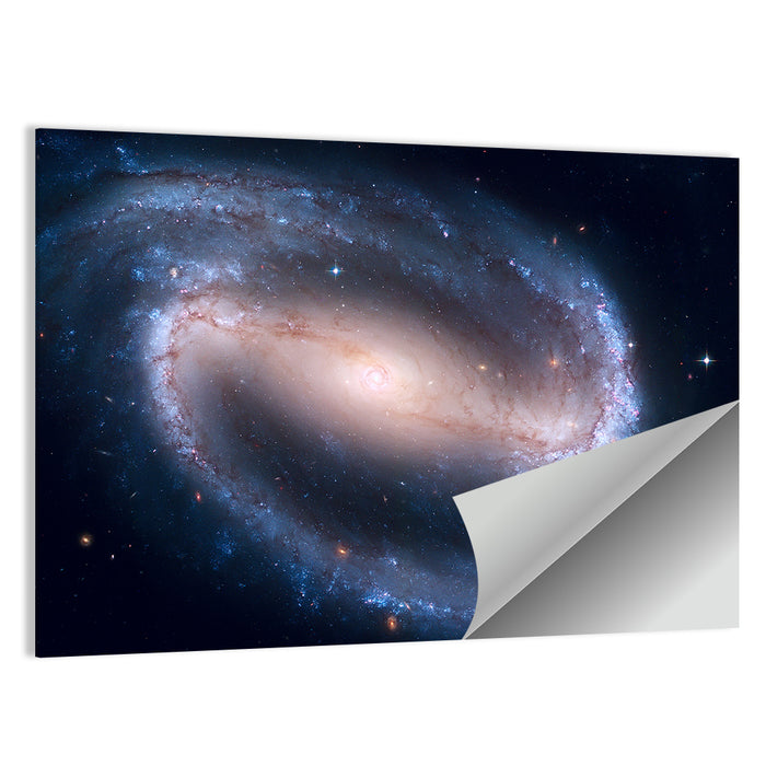 Barred Spiral Galaxy Wall Art as a poster print