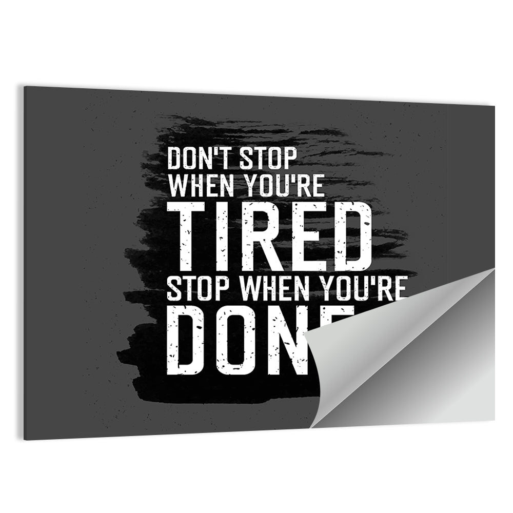 Don't Stop Brush Stroke Quote Wall Art