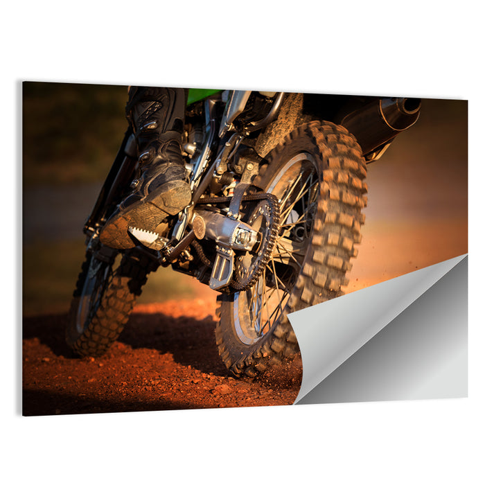 Enduro Dirt Bike Action Close-up Wall Art as a poster print