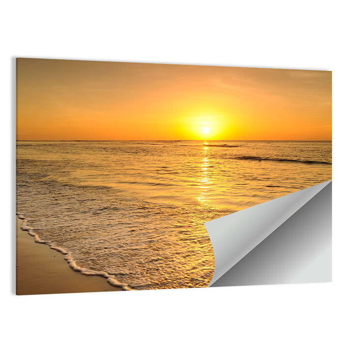 Thailand Golden Beach Sunset Wall Art as a poster print