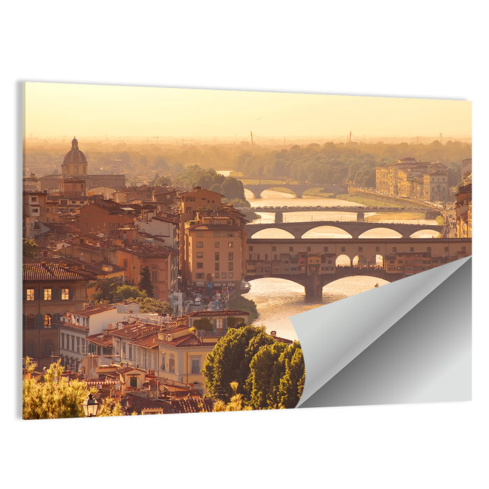 Ponte Vecchio at Golden Hour Wall Art as a poster print