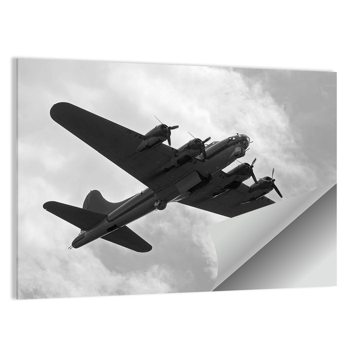 B-17 Heavy Bomber in Flight Wall Art as a poster print
