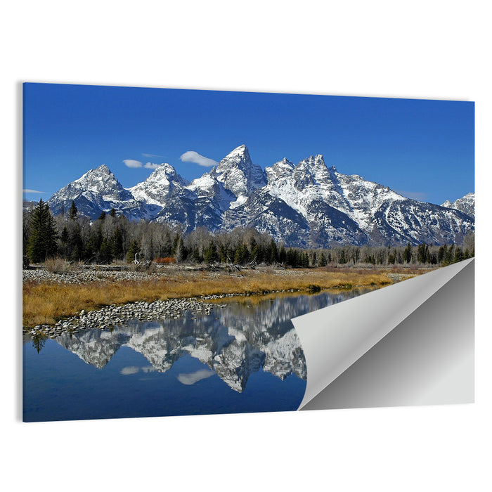 Grand Teton Reflection Wall Art as a poster print