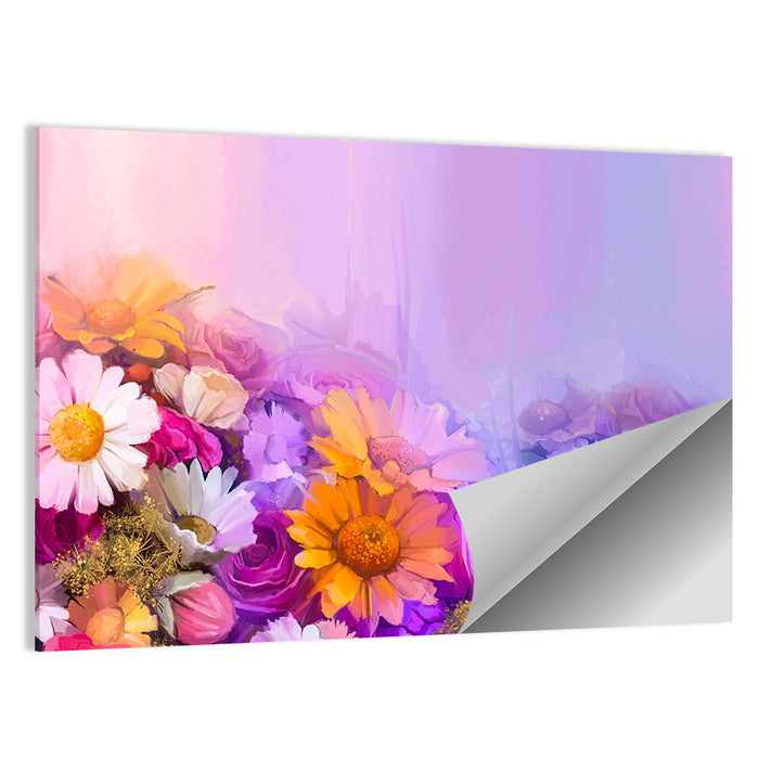 Spring Blooms with Gradient Wash Wall Art as a poster print