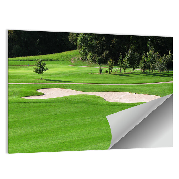 Golf Fairway with Sand Bunker Wall Art as a poster print
