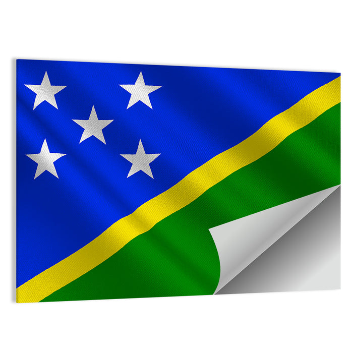 Solomon Islands Flag Wall Art as a poster print