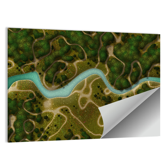 Birds-eye River Trail Wall Art as a poster print