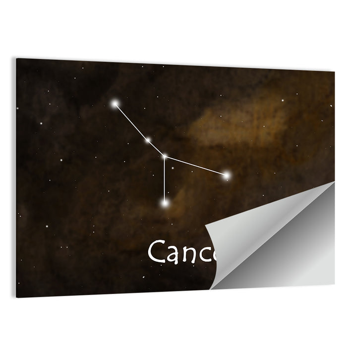 Cancer Zodiac Constellation Wall Art as a poster print