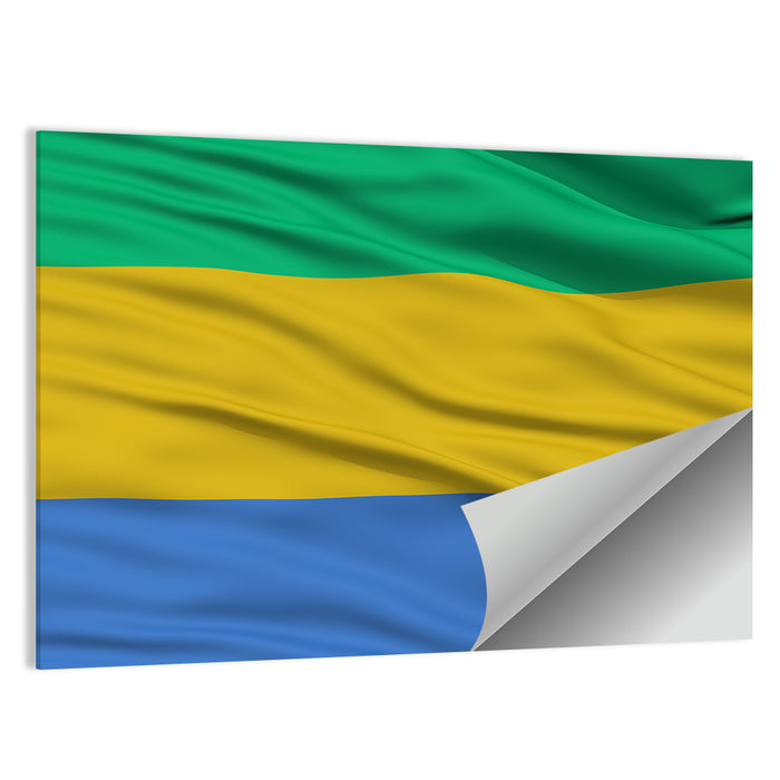 Gabon National Flag Wall Art as a poster print