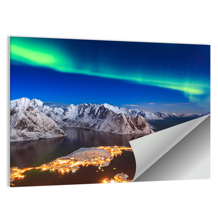 Aurora Over Reine, Lofoten Wall Art as a poster print