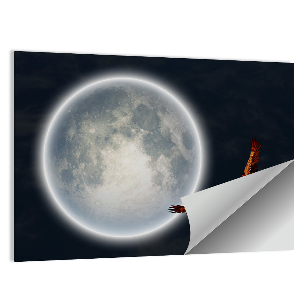Bald Eagle Moonlight Flight Wall Art