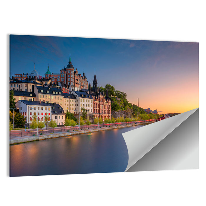 Stockholm Sunset Over Mariaberget Wall Art as a poster print