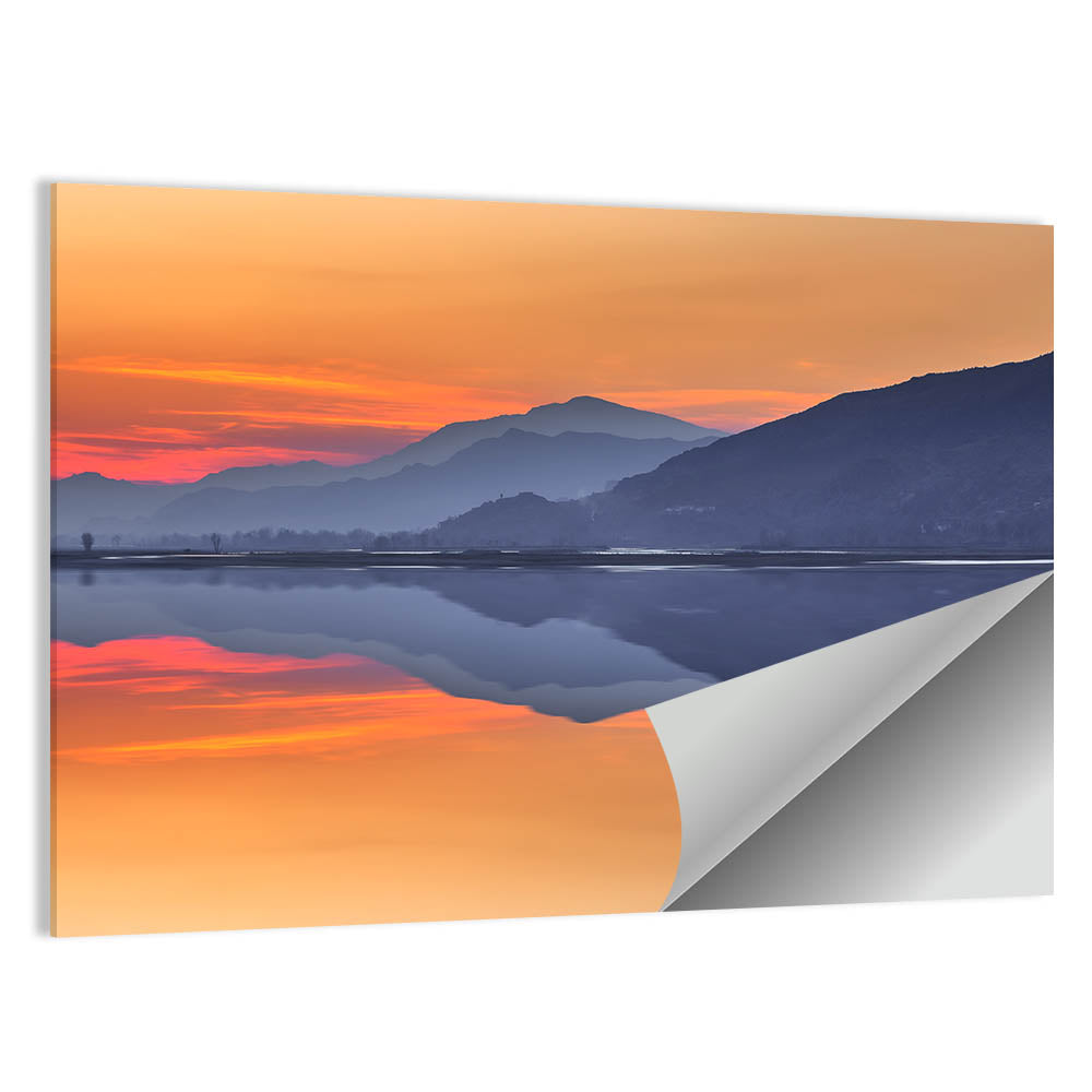 Swat River Sunset Reflection Wall Art