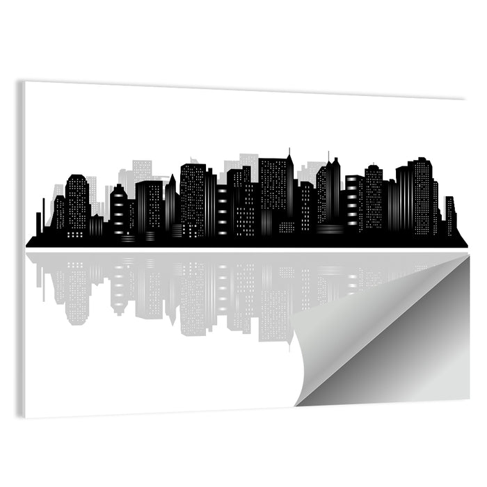 New York Skyline Silhouette Wall Art as a poster print