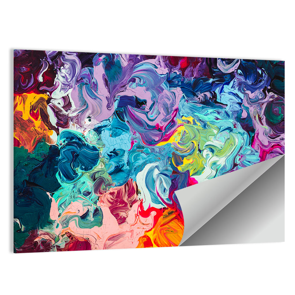 Vibrant Acrylic Swirls Wall Art