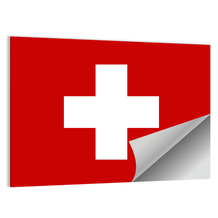 Swiss Flag Wall Art as a poster print