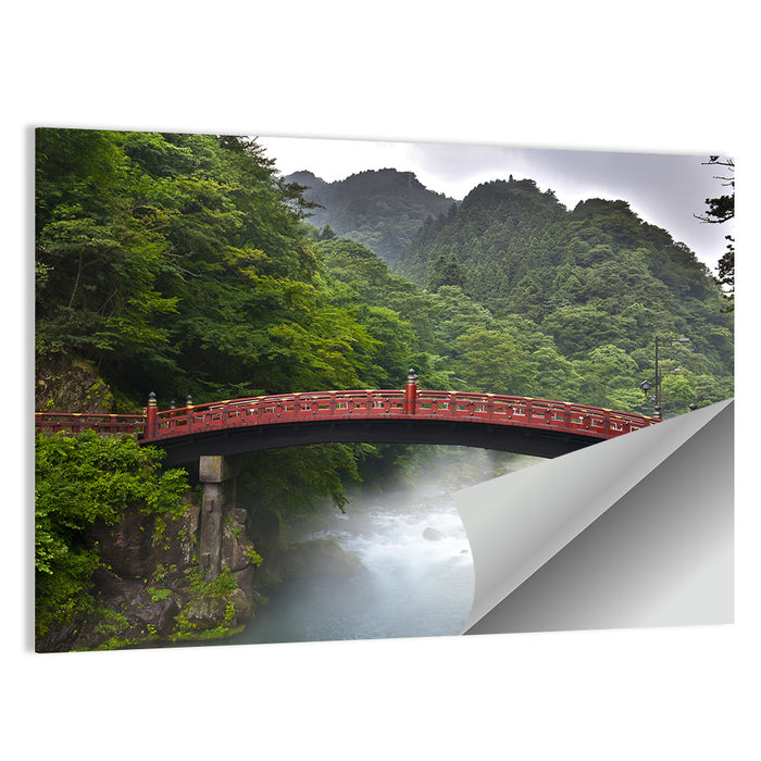 Red Shinkyo Bridge, Nikko Wall Art as a poster print