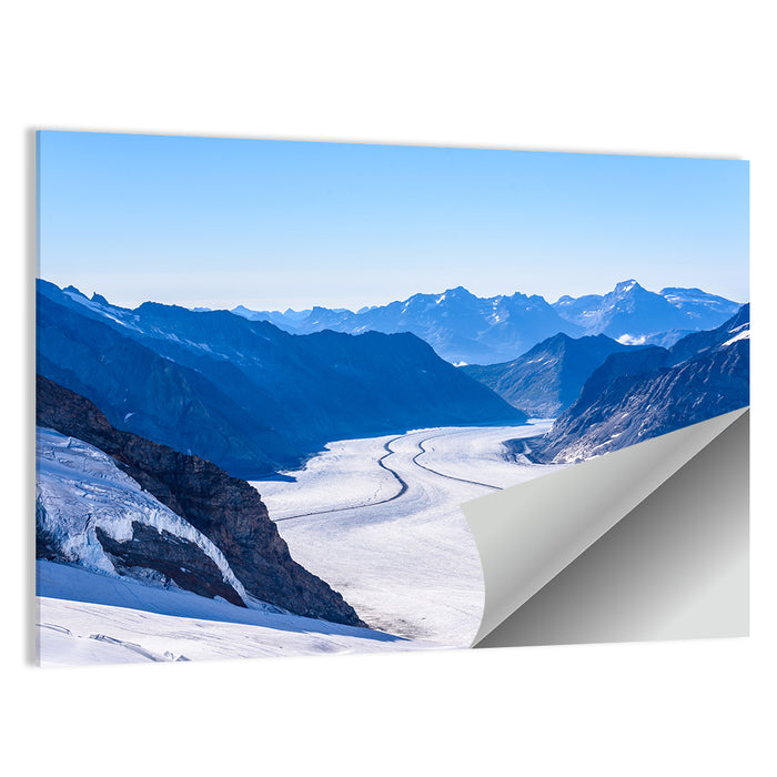 Aletsch Glacier Swiss Alps Wall Art as a poster print