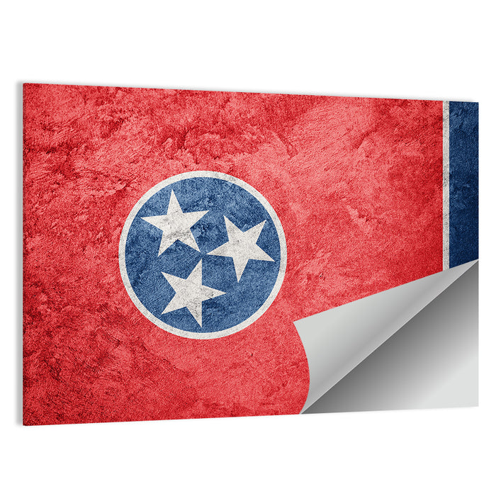 Tennessee State Flag Wall Art as a poster print