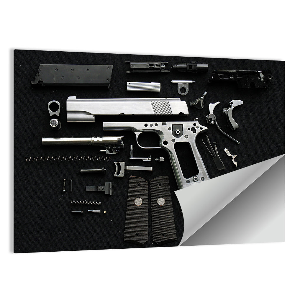 Exploded Pistol Study Wall Art